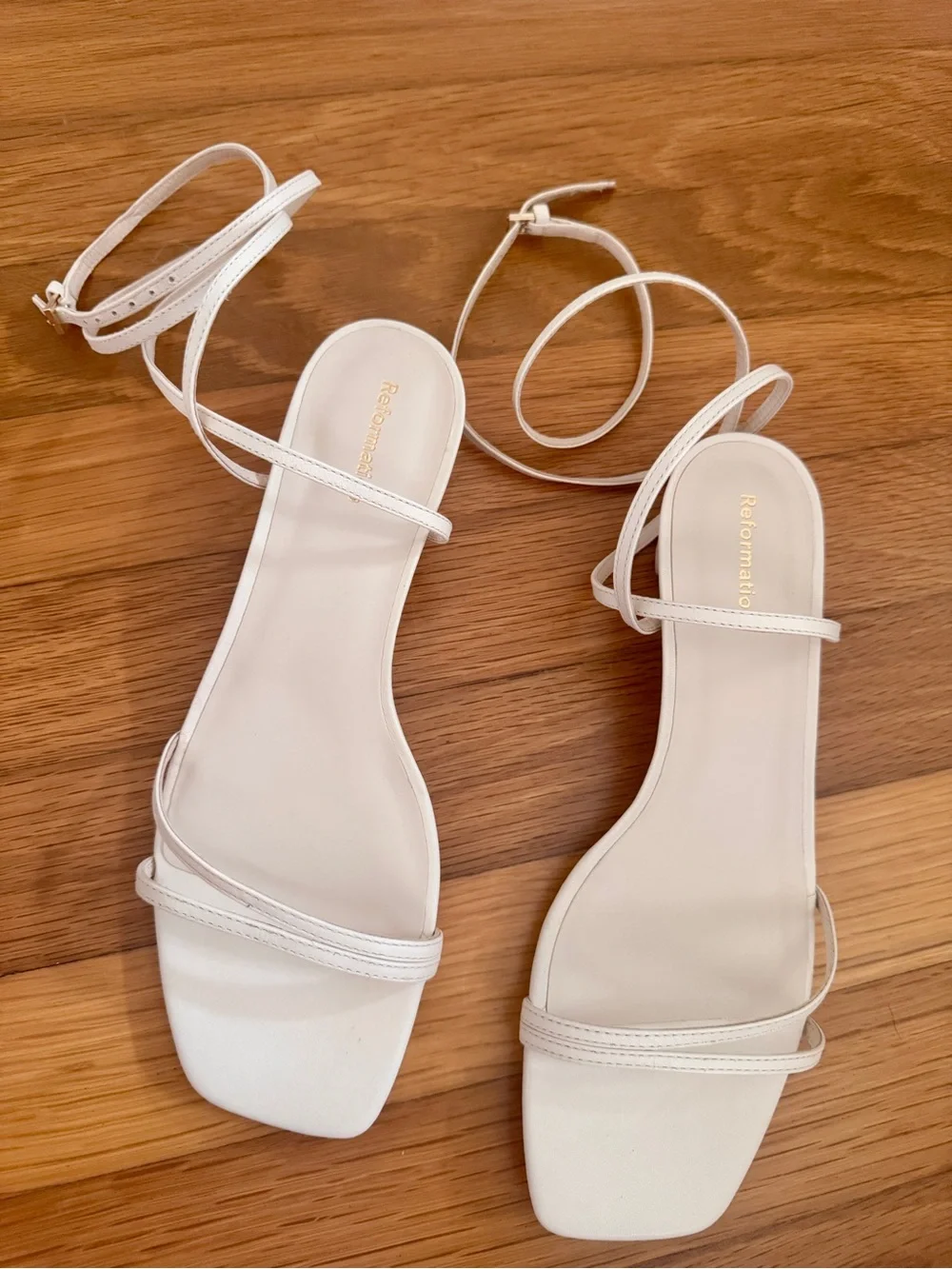 NWOB - Reformation Strappy Ankle-Tie Heel Sandals - Picture 2 of 6